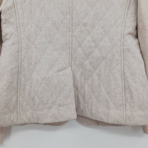 Talbots Beige Quilted Wool Blend Blazer Jacket Size 2 - Picture 7 of 12